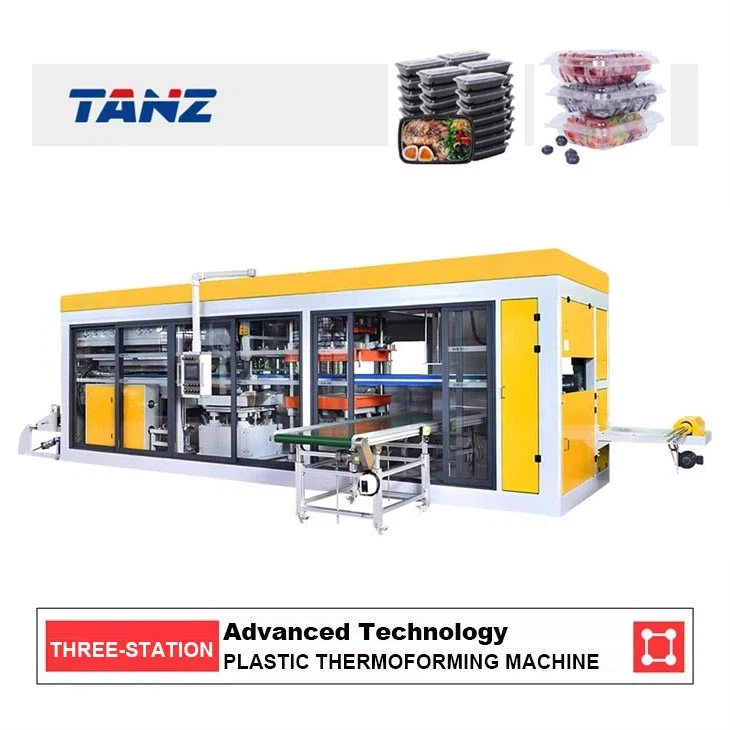 Fully Automatic Three-Station Negative And Positive Pressure Thermoforming Machine