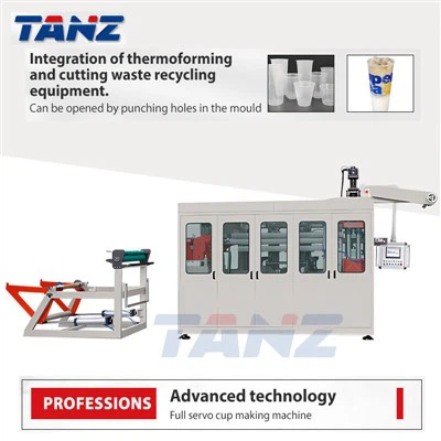 Servo-Stretch-Maschine zur Herstellung von Bechern und Schüsseln aus Kunststoff Produktionsausrüstung zur Herstellung von Milchteebechern Einweg-Thermoformmaschine aus Kunststoff